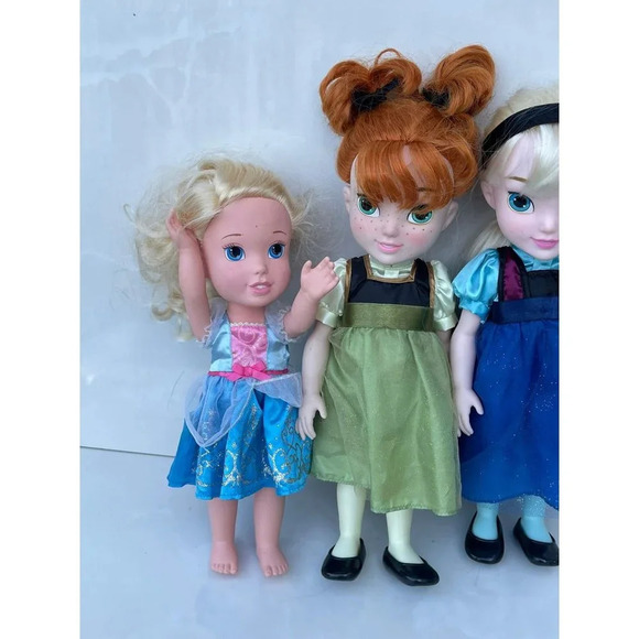 Disney Toddlers Store Animators Collection Lot of 3 Elsa Anna Cinderella Doll Mu - Picture 6 of 7